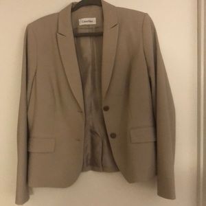 Tan Calvin Klein Suit Size 12